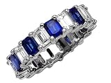5.75 cts Sapphire Eternity Band - Platinum LIFETIME WARRANTEE