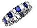 5.75 cts Sapphire Eternity Band - Platinum LIFETIME WARRANTEE