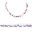AugustinaJewelry Single Strand 18 Inch 8-9mm purple Oval Shape Freshwater Cultured Pearl Necklace