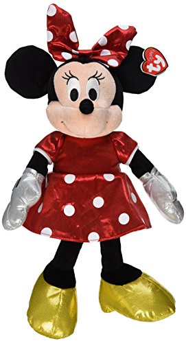 Ty Beanie Buddies Minnie Red Sparkle Medium Plush