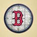 Boston Red Sox Art-Glass Clock