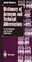 Dictionary of Acronyms and Technical Abbreviations for IT, Industrial, and Scientific Applications