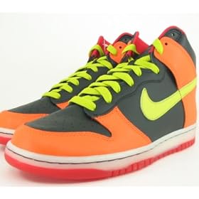 Nike Dunk High Mens Orange Black Basketball Shoes