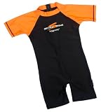 Second Skins :Sunsuit W' Backzip (36 Months) Black/Orange