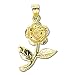 14kt Yellow Gold Rose Charm Pendant