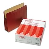 3in Expansion File, 1Straight Cut, Red Fiber/Manila, Letter, 10/Box