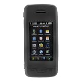 LG VX10000 Voyager Cell Phone Accessory Bundle - Flexible Soft Black Silicone Case + Premium Clear Reusable LCD Screen Protector with Lint Cleaning Cloth By Ikross