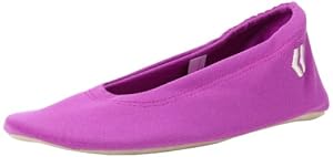 Isotoner Women's Indoor Ballet Flat Slipper, Bright Violet, LG