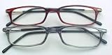 MB1017 Strength +4.00 Smoke Reading Glasses w/Spring Hinge and Subtle Stripe