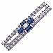 14Kt White Gold Celestial Sapphire and Diamond Brooch Pin