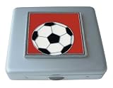 Red Soccer Vitamin Mirror Case