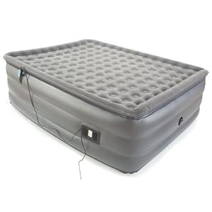 Easy Riser Grey Queen Size High Rise PillowTop Air Bed with Remote Control by 