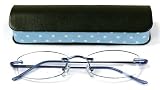 New Lightweight Rectangular Frameless Metal Reading glasses