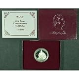 1982 Proof George Washington Commemorative Silver Half Dollar with Box