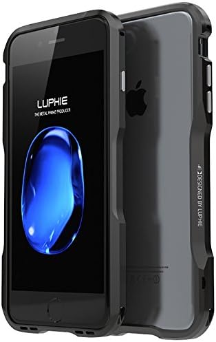 iPhone 7 Case , Lteng New Design Metal Bumper Aluminum Alloy Metal Frame Shockproof Protective Case With Screw for iPhone 7 (sharp black)