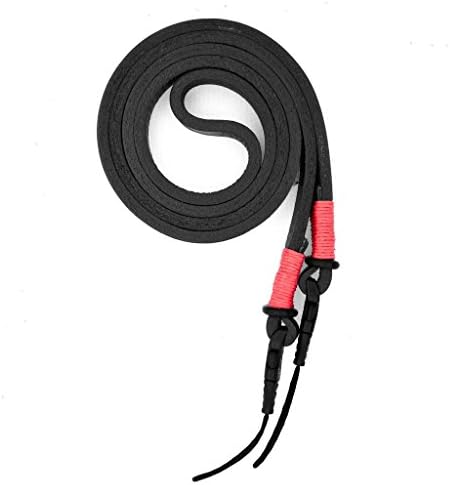 Quick Release Leather Camera Neck Strap -Black/Red - by E3 Supply Co.