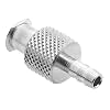 Male Luer to Threaded End Nickel Plated Brass 10-32 Thread