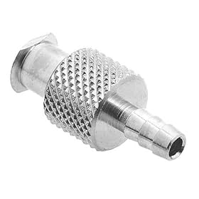 Female Luer Lock to Tube Nickel Plated Brass Tube ID 1/8" .145" Barb OD