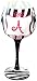Mud Pie Initial Hand Painted Wine Glass
