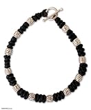 Men's leather bracelet, 'Thai Knots'