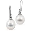14K White Gold Paspaley South Sea Cultured Fashion Circle Pearl Earrings - 10.00mm