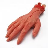 Custom Scary Bloody Halloween Haunted House Prop Life Size Human Female Severed Sick Hand 5 Fingers