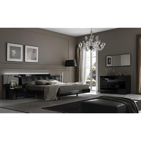 Rossetto - Nightfly King Bedroom Set in Black - T412600375028-King-Set by Rossetto