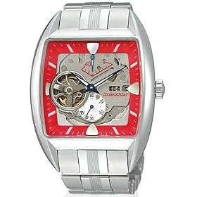 Orient Men Star Retro-Future Red Dial Stainless Steel Bracelet YFHAB001H. by Orient
