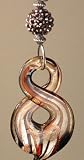 Copper Rhinestone Modern Twist Light Chain / Fan Pull Chain