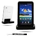 Black Charging Station Dock with LED Indicator / Cradle Stand for New Samsung Galaxy Tab Tablet Devi
