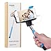 Selfie Stick, Noot Groupie Self Portrait [Battery Free] Extendable Handled Stick with Adjustable Phone Holder Mount & Built-in Remote Shutter Designed for Apple & Android Smartphones [Blue]