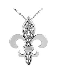 High Polished Sterling Silver Large Fleur De Lis