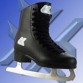 Xcess Fashion Black Wide Fit Ice Skates