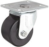 E.R. Wagner 1F58 3″ Diameter Polyolefin Wheel Low Profile Swivel Plate Caster, 4-1/8″ Length X 3-1/8″ Width Plate, 350 lbs Capacity Range, Roller Wheel Bearing