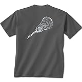 Lacrosse Stick Short Sleeve Lacrosse T-Shirt, Adult Small, Charcoal