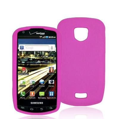 Hot Pink Silicone Rubber Gel Soft Skin Case Cover for Samsung Droid Charge 4G LTE i510 i520 / Stealth / Inspiration Phone by Electromaster