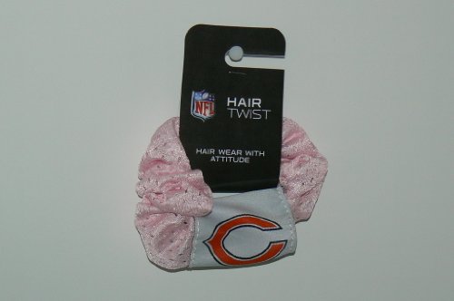 NFL Chicago Bears Pink Hair Scrunchie Ponytail Holder