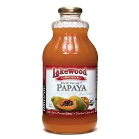 Lakewood Organic Papaya Juice - Package Contains SIX 32oz Bottles