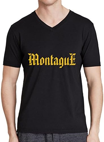 My big boss Men's Tee Mens V Neck Shirt Anna Shortsleeve T-Shirt Black Size Small