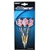 3 Soft Tip American Flag Brass Darts w/ 3 Extra Tips