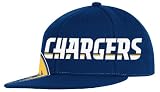 NFL Men's San Diego Chargers End Zone Flat Visor Flex Hat - Tw78Z (Navy, Large/X-Large)