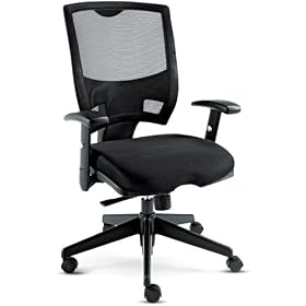 Alera EP42ME10B Epoch Series Mesh Mid-Back Swivel Tilt Multifunctional Chair, Black by Alera