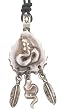 Indian Style Snake Arrowhead Pewter Pendant Necklace
