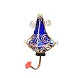 Zimbal Hummingbird feeder - Tenor Blue Glass & Brass Frame
