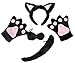 Petitebella Headband Bowtie Tail Gloves Unisex Children 4pc Costume (Black Cat)