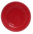 Majolica Ceramic Rouge Pottery Dinner Plate Red 11" D Set / 2