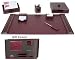 Burgundy Leather & 24kt Gold Tooled 7Pc Executive Desk Set - Gift Set