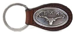 Brown Leather Emblem Key Chain - Collegiate Series