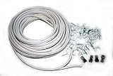 Sky+ SkyHD 10m WHITE wf65 twin coax Wiring kit for Dish LNB to satellite receiver Freesat Foxsat HD PVR