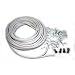 HDinterconnects 10m WHITE wf65 twin coax Wiring kit for Dish LNB to Sky+ SkyHD Freesat satellite receiver Freesat Foxsat HD PVR